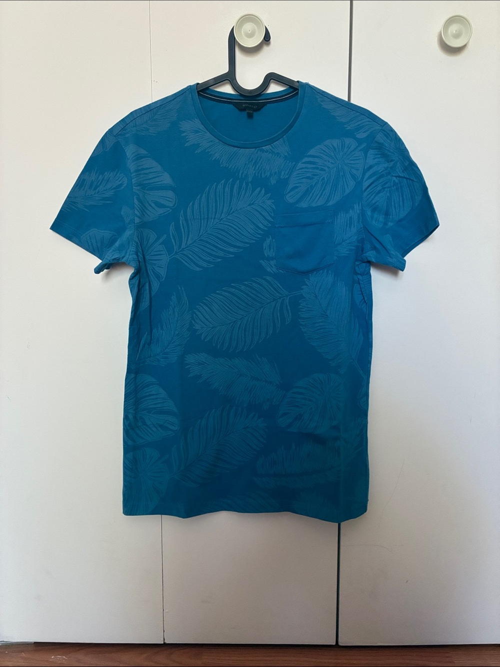 2 for 20$ - RW&CO. Teal Leaf-Print Short Sleeve Tee
